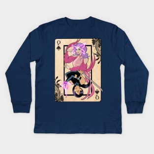 British Psylocke Queen of Spades Kids Long Sleeve T-Shirt